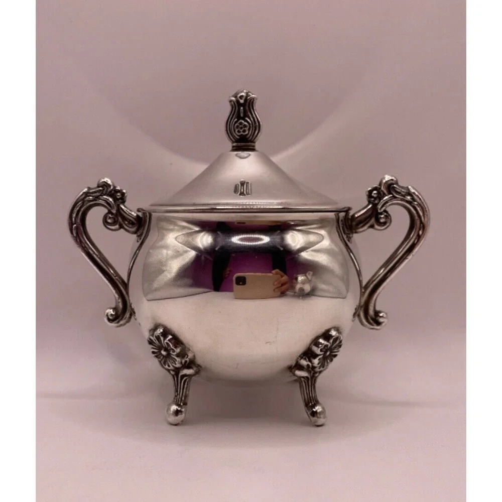 Vintage Leonard Silver Plated Creamer & Sugar Set